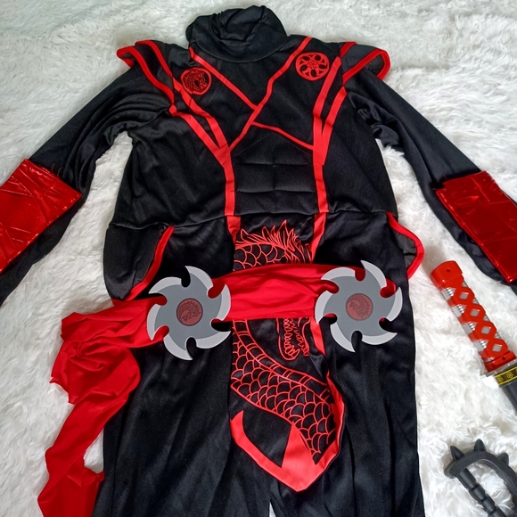 COOL NINJA HALLOWEEN COSTUME BOYS GIRLS Large - Picture 3 of 4